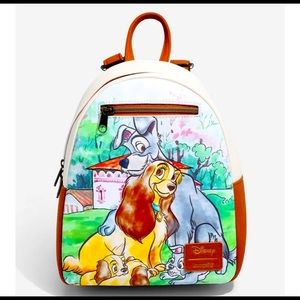 Loungefly Disney Lady And The Tramp Family Mini Backpack NWT sealed